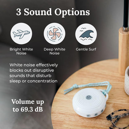 Yogasleep Rohm Portable White Noise Sound Machine, 3 Soothing Natural Sounds with Volume Control, Sleep Therapy For Adults, Kids & Baby, Noise Cancelling for Office Privacy & Meditation, Registry Gift