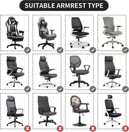 FORCHEER Office Chair Armrest Cover with Zipper 15inch Stretchable Water Resistant Computer Office Chair Arm Rest Slipcover for Desk Chairs Arm 2Pack-Army Green