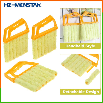 3Pcs Window Venetian Blind Cleaner Duster Tool Blinds Dust Dirt | 7 Finger Dusting Cleaner Tool for Window Air Vent Air Conditioner Fan Duster Dirt Housekeeping Tool for Wood Blinds Dust Dirt