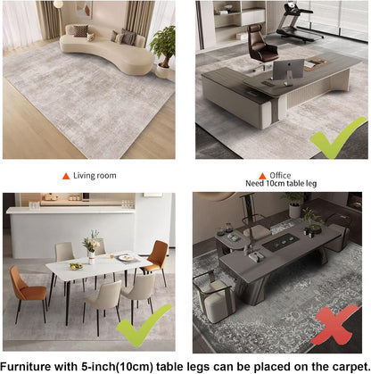 Electric Heated Carpet 35x55in Soft Plush Heating Rug 450W CX | Instant Warmth in 30s, 60 Heat Levels 12h Timer, Energy Efficient Safety Protection Ideal for Home Office Playroom 120V