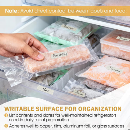 164 Yards Freezer Tape,Writable Surface,Low Temperature Resistance,3Rolls | Easy tear residue-free removable tape, perfect for food containers fridge marking, each roll 0.79 Inch by 54.68 Yards