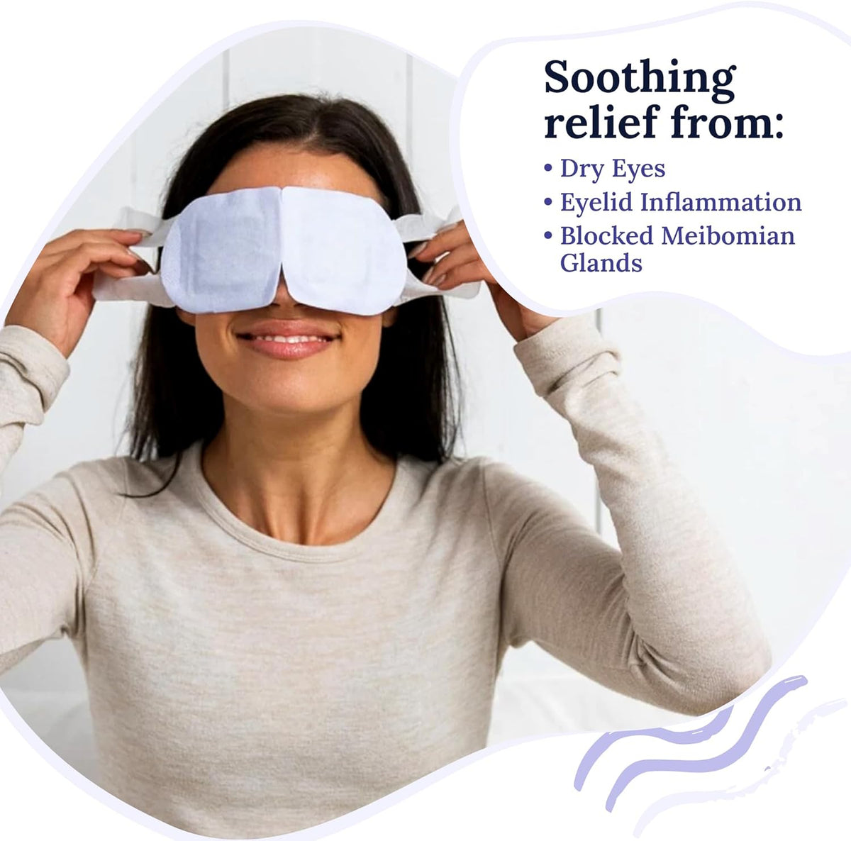 CorneaCare Rest Self Heating Warm Compress for Dry, Tired Eyes | 30 Count