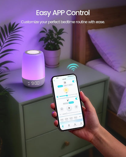 Glocusent White Noise Sound Machine for Sleep, 45 Sleep Sounds