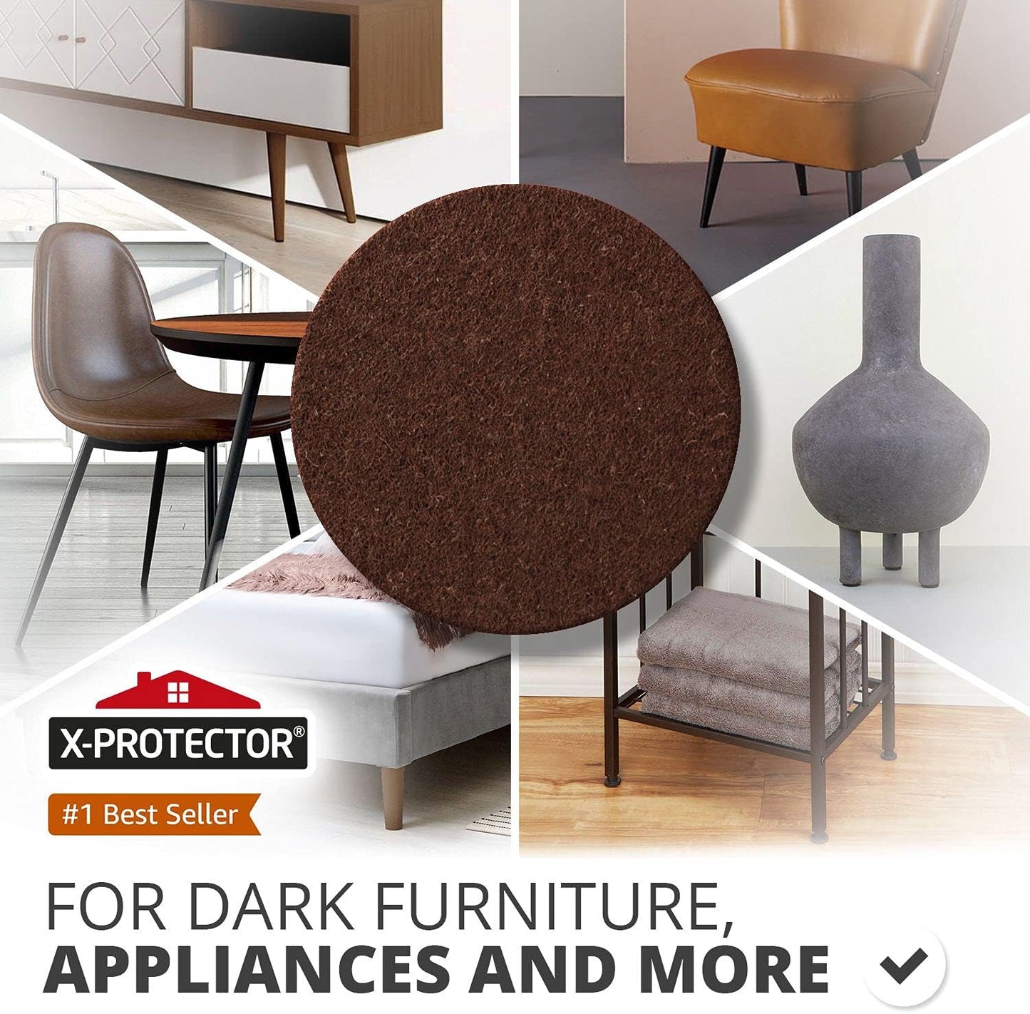 X-PROTECTOR 357 PCS Premium Huge Pack Felt Furniture Pads! | Quantity of Furniture Sliders with Many Big Sizes – Your Ideal Floor Protectors. Protect Your Hardwood & Laminate Floor!