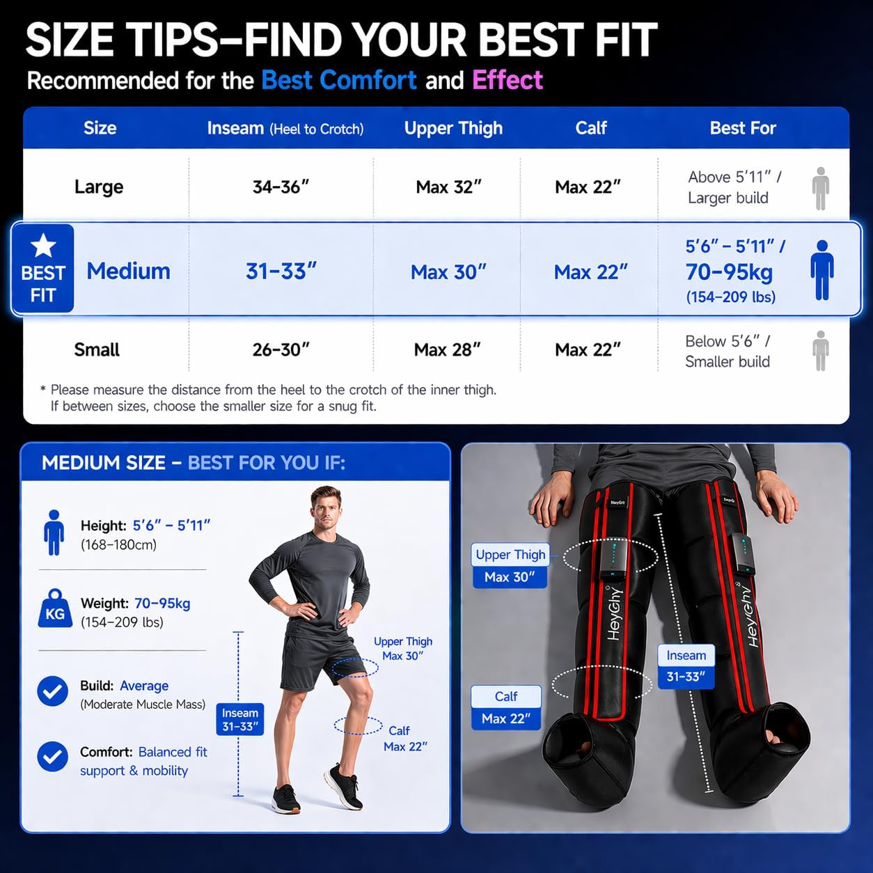 Air Compression Leg Recovery Boots, Cordless, 5 Levels, Large | Ideal for Athletes, Runners, Seniors and Daily Users Seeking Convenient Post-Workout and Leg Relaxation FSA Eligible HSA