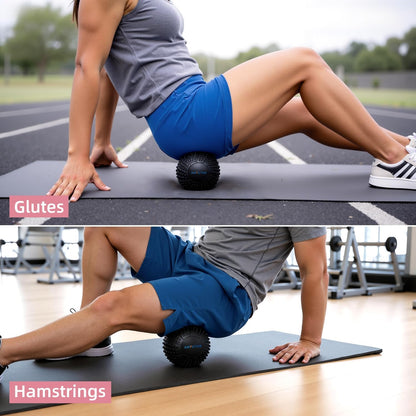 8 Inch Large Peanut Massage Ball Roller for Large Muscle Groups, Deep Tissue Double Massage Ball for Neck,Back,Leg,Low Back,Peanut Myofascia Release Ball for Muscle Knots&Physical Therapy
