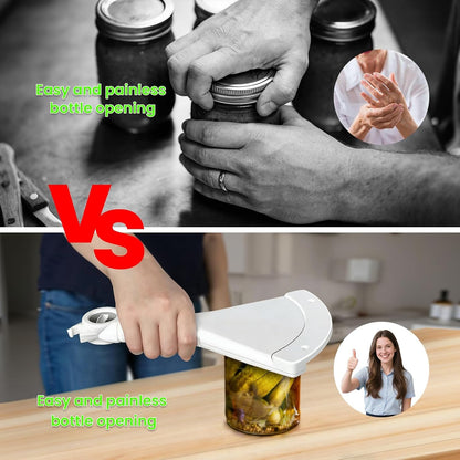 Jar Opener for Weak Hands & Seniors with Arthritis, 2-in-1 Handheld & Under Cabinet Bottle Can Opener, Easy Grip No-Slip Jar Lid Opener for Arthritic Hands