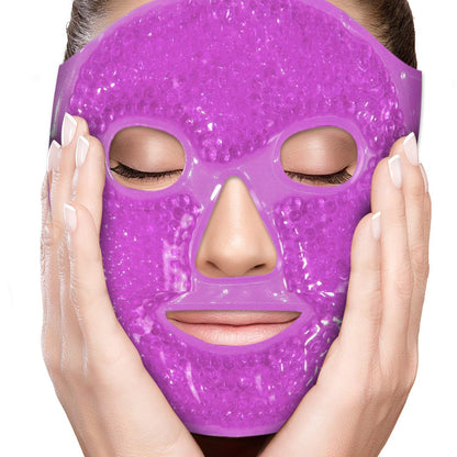 Cooling Gel Eye Mask Cold Compress for Puffy Eyes, Dark Circles, Headaches, Purple