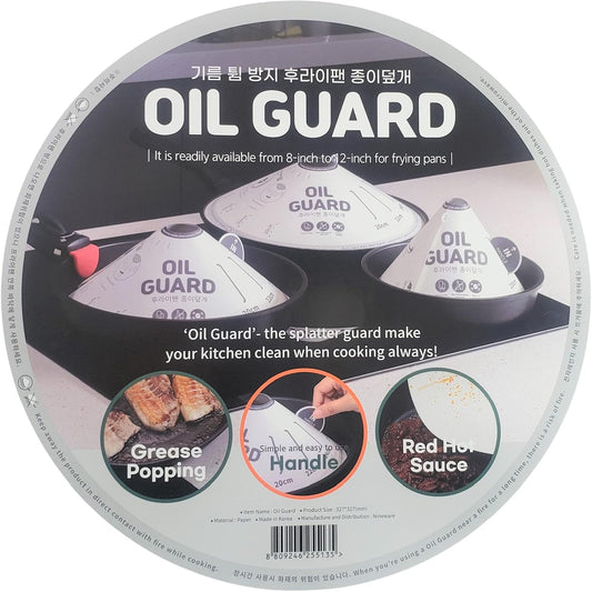 20pc Kitchen Essential Disposable Pulp Frying Cap, Grease Splatter & Oil Splash Guard, Adjustable Universal Cooking Screen Lid for Microwave, Frying Pan, Skillet, Made in Korea