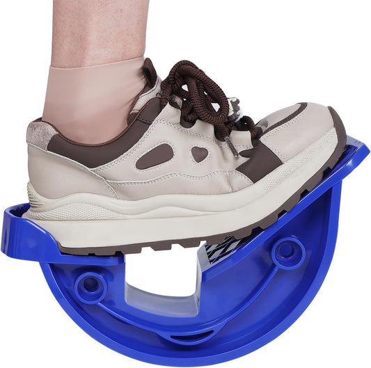 Hausse Foot Stretcher, Calf Stretcher for Plantar Fasciitis, Non-slip Stretching Foot Rocker for Home Office (Blue)