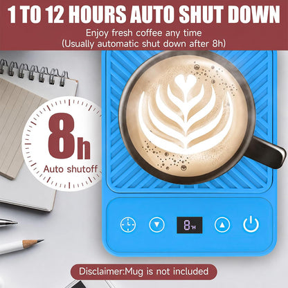 Mug Warmer - Electric Coffee Mug Warmer with Timer,Coffee Cup Warmer for Desk Auto Shut Off,Smart 6-Temperature Control, Coffee Accessories for Coffee Lovers, White | Coffee Cup Warmer for Desk Auto Shut Off,Smart 6-Temperature Control, Coffee