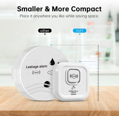 WiFi Water Leak Detectors 100dB Smart Water Sensor Alarm with 3.22 ft Sensor Cable Triple Detection Mode, with App Remote Monitor, Wireless Tank Level Monitor for Basement, Kitchen, Bathroom (3pack)