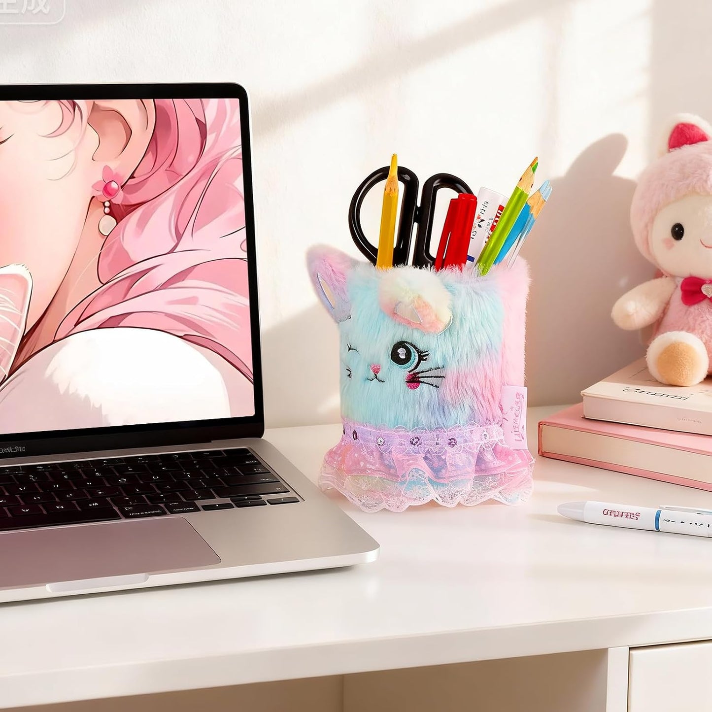 Happynear Glasses Holder, Cute Eyeglass Holder, Glasses Holder for Nightstand, Desk and Dresser, Gifts for Boys and Girls