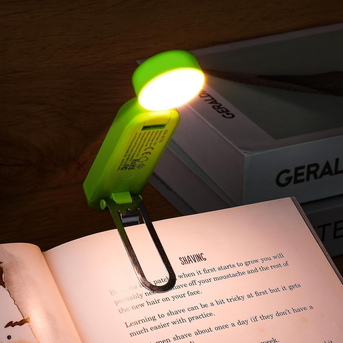 VAVOFO USB Rechargeable Bookmark Reading Light, Blue Light Blocking Amber LEDs for Bedtime Reading - Clip On, 9 Lighting Modes