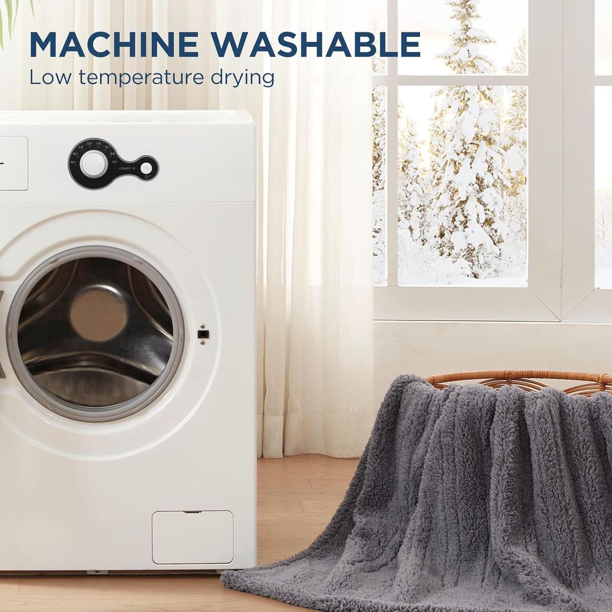 Westinghouse Electric Blanket Heated Throw, 6 Heat Settings, Grey