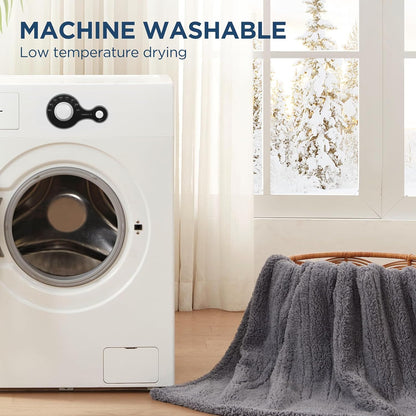 Westinghouse Electric Blanket Heated Throw, 6 Heat Settings, Grey