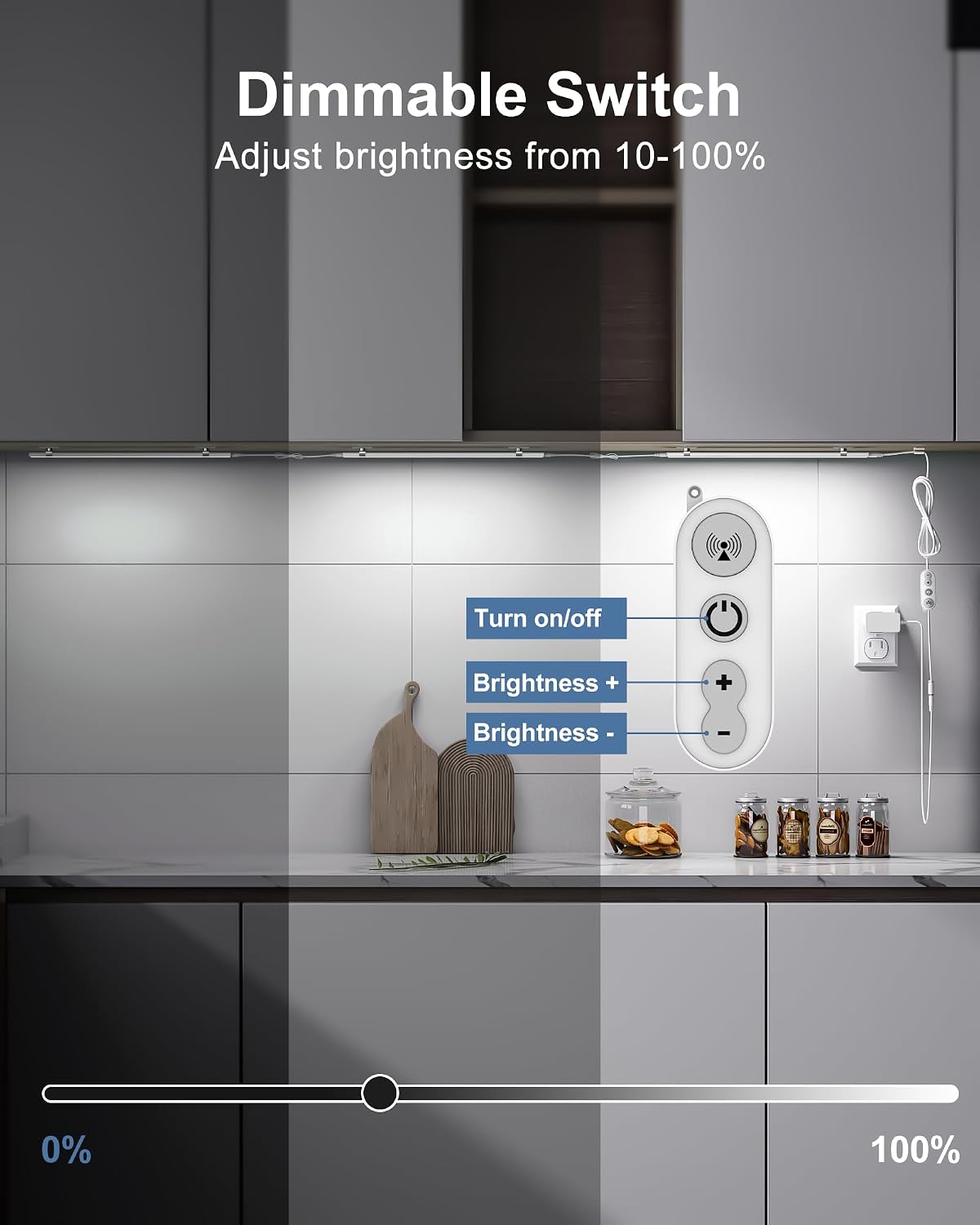 Motion Sensor Cabinet Lighting, 4500K Daylight, 3 Pack 12 inch Linkable