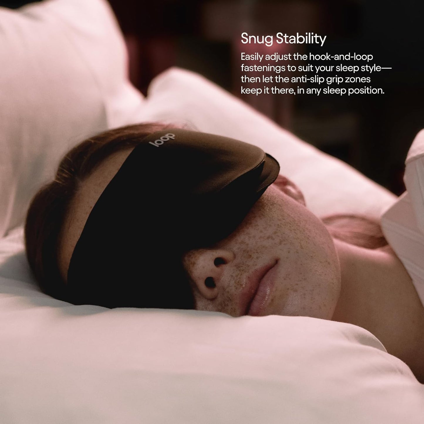 Loop Eclipse Sleep Mask – Premium Light-Blocking Eye Mask for Sleep | For Travel, Napping & Side Sleepers. Deeper Darkness for Easier Rest. Face-Hugging Fit with Eyelash Clearance