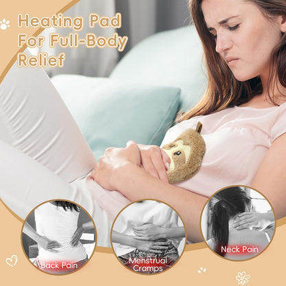 my novel things Microwave Heating Pad with Heated Eye Mask Compress Moist for Relieve Fatigue Period Cramps Uscented Microwavable Heating Pad Cute Bear for Women Birthday Christmas Gifts