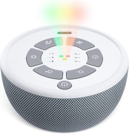 Dreamegg Portable White Noise Sound Machine, 4-7-8 Guided Visual Meditation Breathing Light, 9 Soothing Sounds, Rechargeable Sound Machine for Sleep, Anxiety Relief, Travel, Gifts, Adults