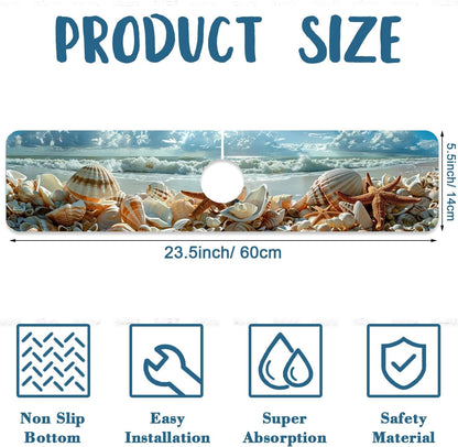 Faucet Mat for Kitchen Sink Absorbent Splash Guard Bathroom 23.5"X5.5"