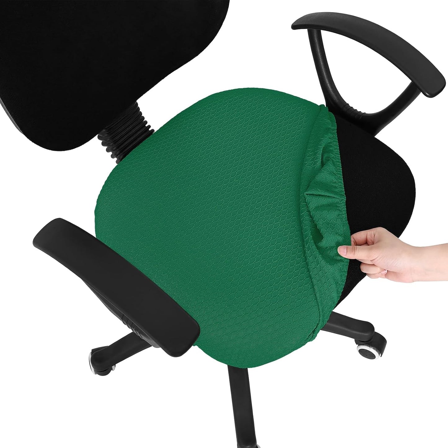 Smiry Office Computer Chair Armrest Covers, 2PCs Anti-dust Arm Rest Pad | Removable Washable Desk Chair Arm Pad Covers, Grey