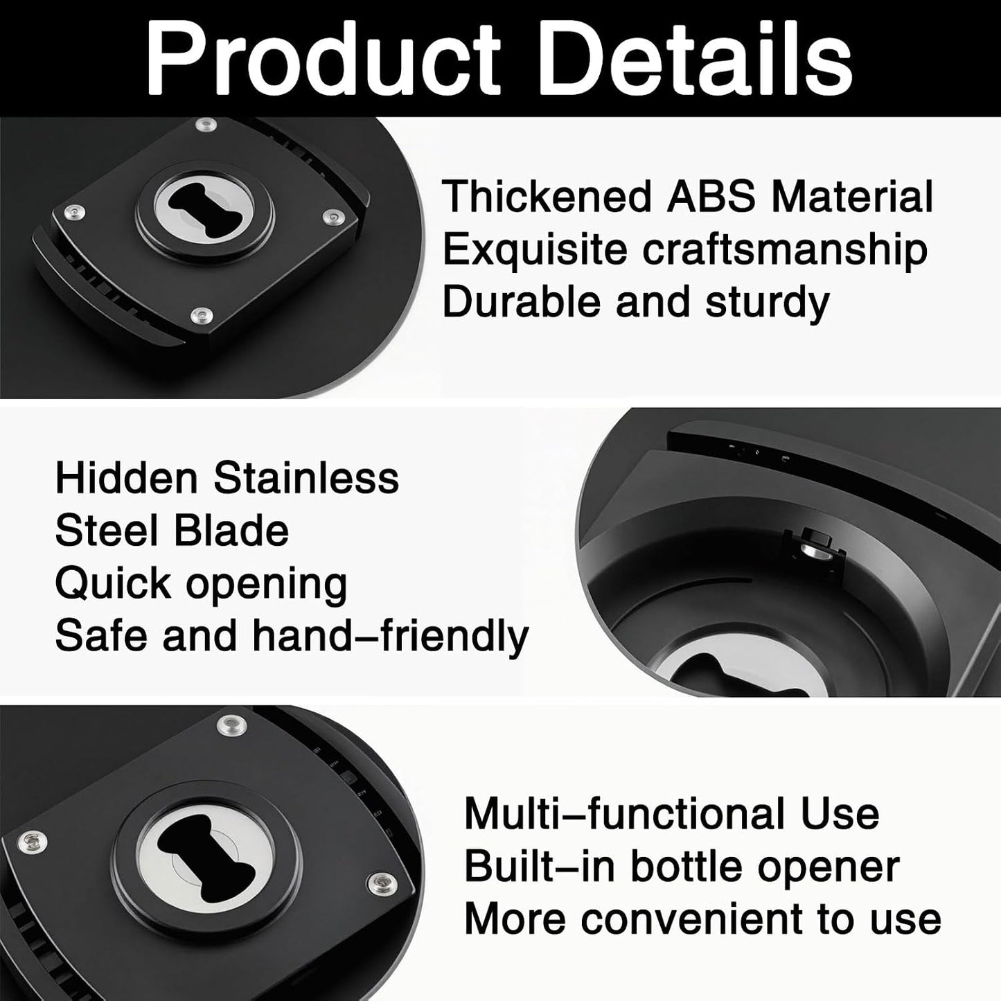 Beer Can Opener, 2 Pcs, Smooth Edge | Aluminum Can Top Remover, Can Cutter Top Remover, For 8-19 Oz Aluminum Soft Edge Cans, Household Bar Tool