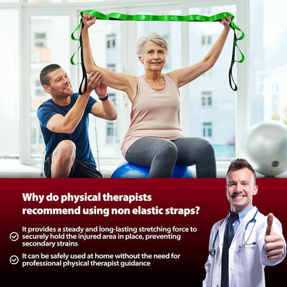 Acozycoo Stretching Strap with Loops for Physical Therapy,Knee,Calf,Back