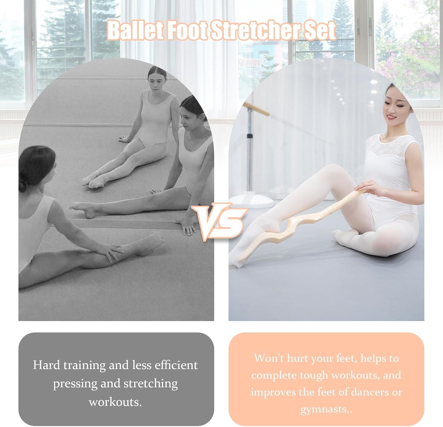 Ballet Foot Stretcher Set, Original Dance Foot Stretcher Ballet Training Equipment for Easy Carry for Easy Carry for Dancers, Yoga People