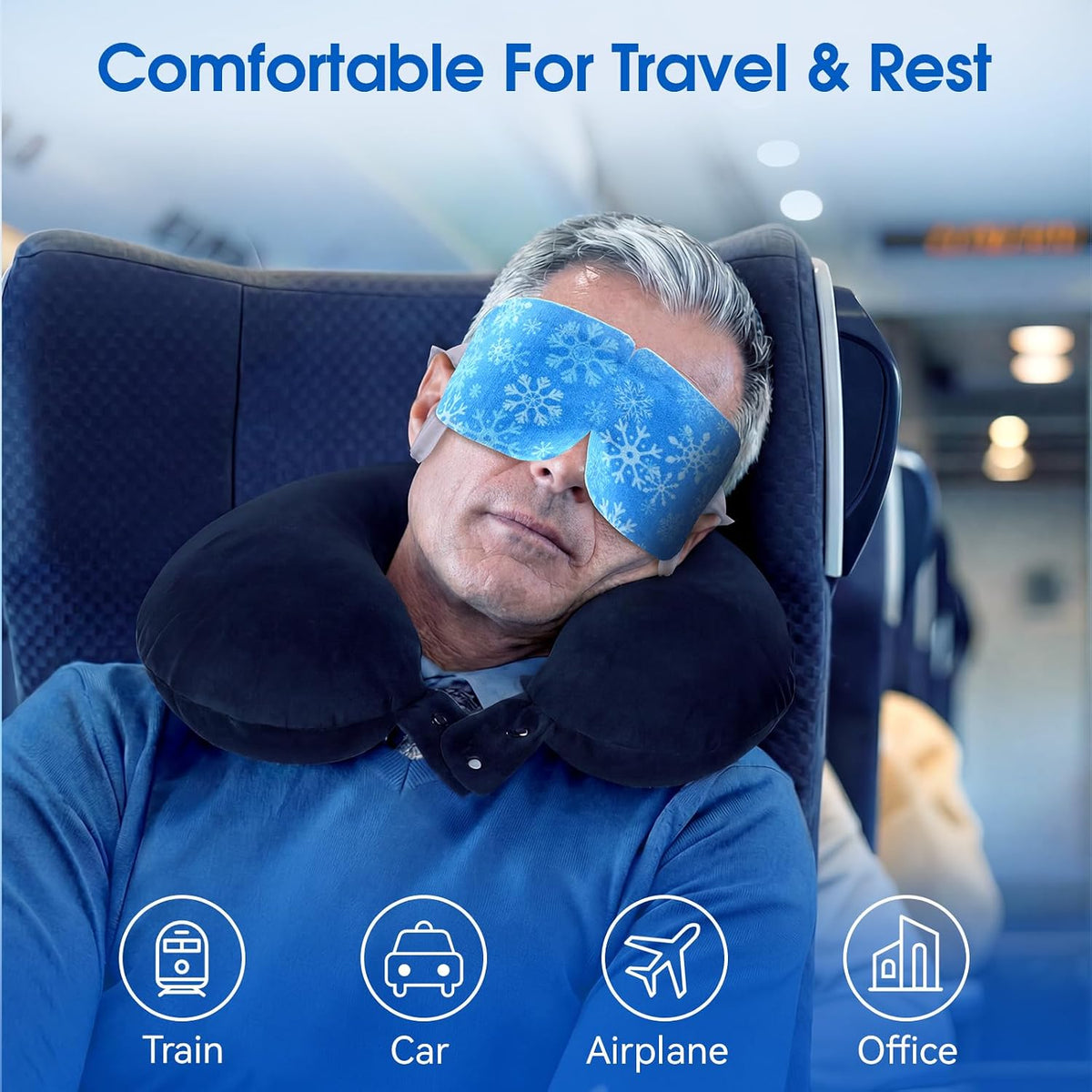 Gel Self Cooling Eye Mask, Instantly Cooling Eye Masks, 8 Pcs Travel Size