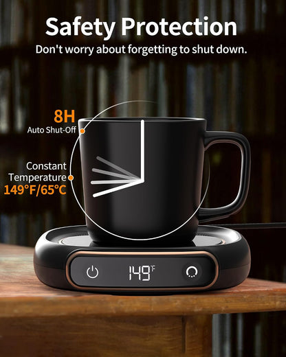 Lerat Coffee Mug Warmer, 3 Temp Settings & Auto Shut Off, Mug Warmer for Desk, Electric Beverage Warmer for Coffee/Tea/Milk in Your Home & Office, Coffee Gifts for Women Men Parents (No Cup)