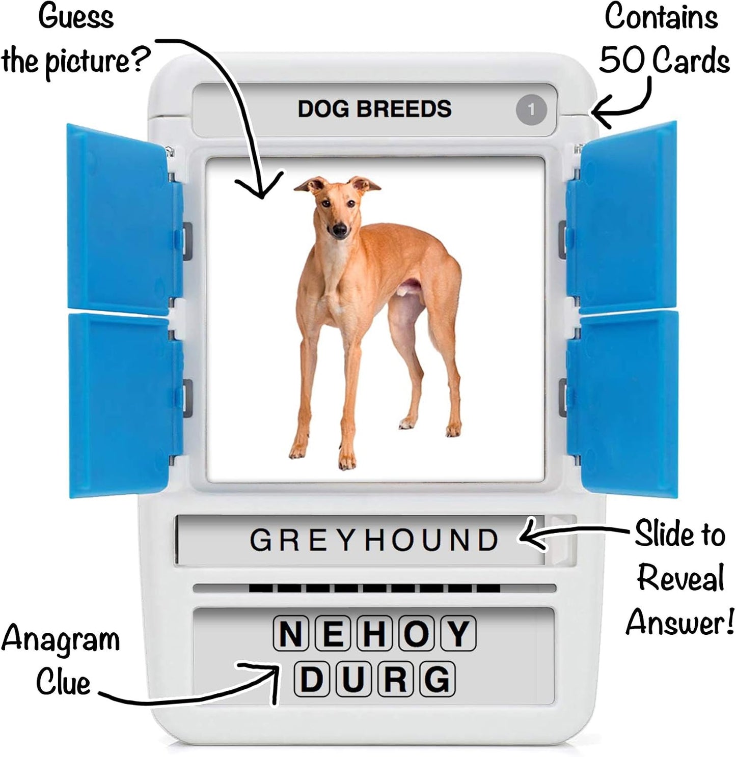 Logos Travel Game - Guess 100 Logos | Flash Cards with Slide Reveal Case | Card Game, Gift, Stocking Stuffer | Hours of Fun for Kids and Adults | Ages 6+