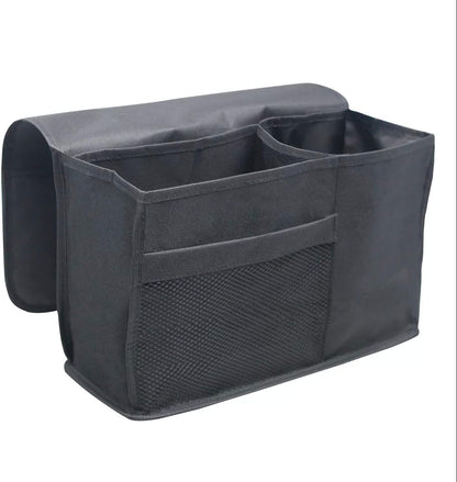 Bedside Caddy Organizer for Bunk Bed, Loft Bed, and Dorm, Storage for Phone, Tablet, Remote, Magazines, Water Bottle, Perfect for College Dorm Room Essentials – Warsaw Grey