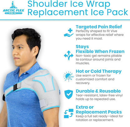 Arctic Flex Gel Replacement Packs - Ice Packs Reusable for Elbow Ice Brace