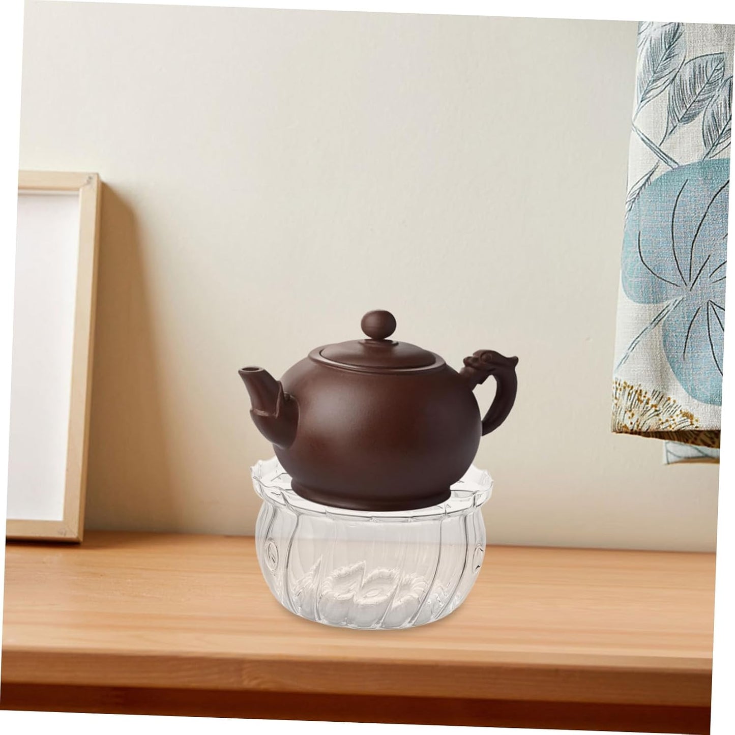 PRETYZOOM Teapot Cozy Stand Decorative Porcelain Teapot Warmer Loose Tea Steeper Pot Tea Serving Tray
