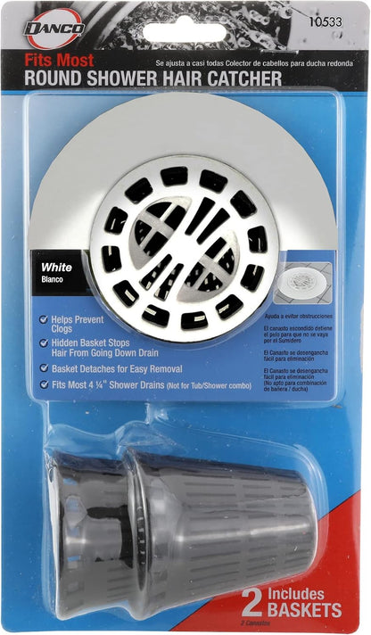 Danco Shower Hair Catcher Baskets, 6-Pack, Black (10739P)