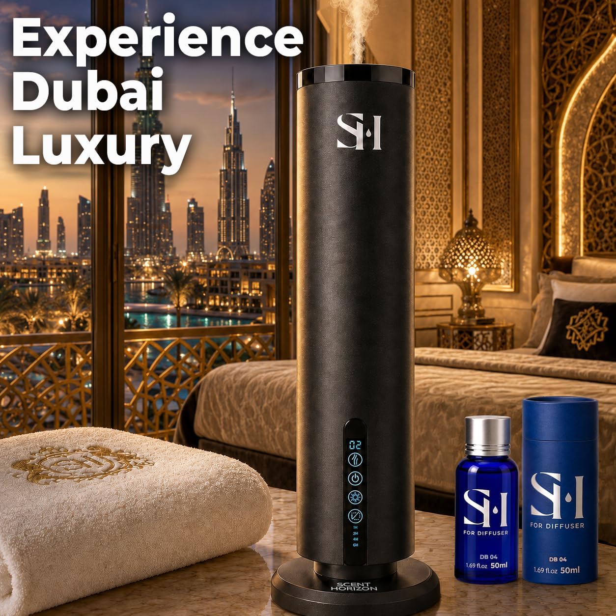 ScentHorizon Monaco MC01 Hotel Diffuser Oil Refill, 5.07 oz (150 ml) | Notes Bergamot, Jasmine & Violet, Wood & Musk | Luxury 5-Star Hotel Fragrance | Waterless