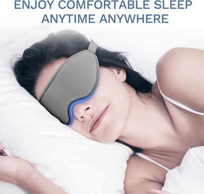 FlyCoco 99% Fully Block Out Light Eye Sleep Mask, 3D Deep Contoured Eyes Cover Zero Pressure, Long Lash Extension Eyes Mask with Adjustable Straps for Sleeping Travel Home Nap Rest Women Men (Pink)