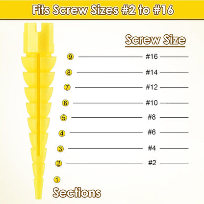 10 Pcs Wood Anchor, Fix Stripped Wood Screw Holes, Red | Fits Screws Sizes #2 to #16, Repairs Stripped Screw Holes, For Door Hinges, Cabinets and Furniture, Easy to Install