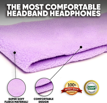 CozyPhones Fleece Sleep Headphones, Wired Over Ear, Black