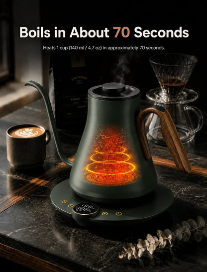 Cocinare FLOW B9 Gooseneck Electric Kettle ±1°F Temperature Control