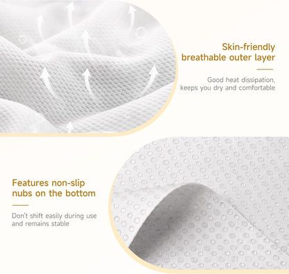 Leg Pillow Elevation Blood Circulation, 23.2×16.5×7.5in, White | Leg Elevating Pillows for After Surgery, Foot Knee Pillow for Back Pain, Memory Foam Wedge for Elevation for Leg Swelling