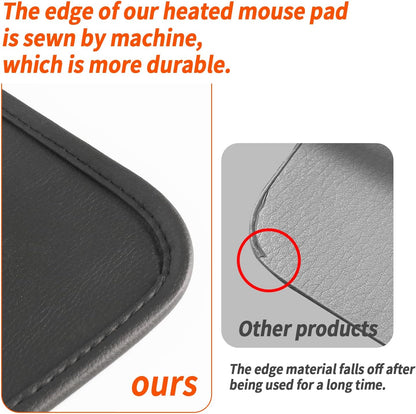 Mymyth Heated Desk Pad, Warm Mouse Pad, Foot Warmer - 8 Speeds Heated Control with Digital Display - 31.5‘’×17.5” Extended Edition Gaming Mouse Mat - Auto Shutoff