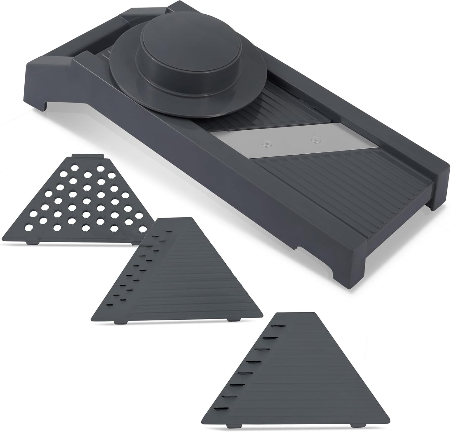 Culinare Multi-Blade Mandoline Slicer, Vegetable, Cheese Chopper and Grater, 4 Interchangeable Blades, Safety Guard, Non-Slip Base