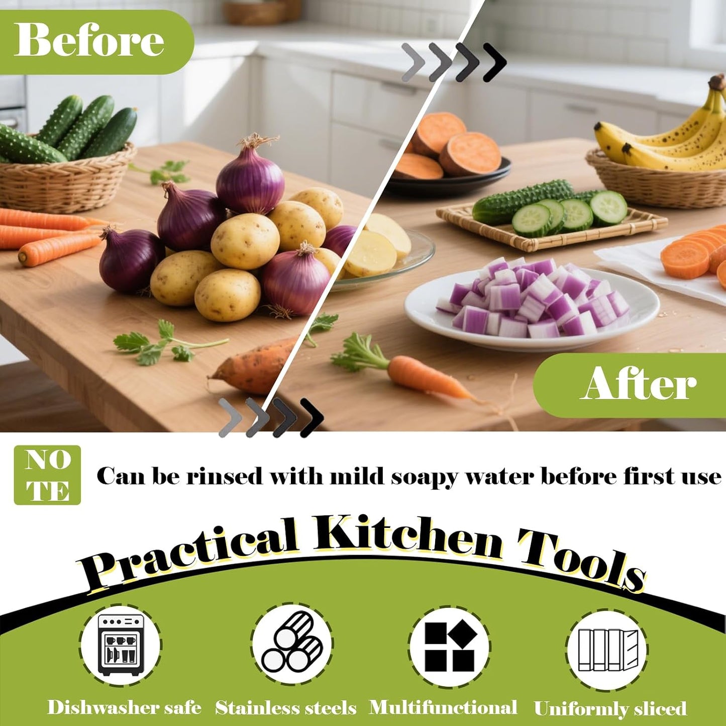 FANTEXY Onion Holder for Slicing - Onion Slicer and Meat Tenderizer Extra Large 16-Prong 304 Stainless Steel, Vegetable Chopper for Potatoes, Tomatoes Slicer Tool for Lemons,Avocados,Carrot