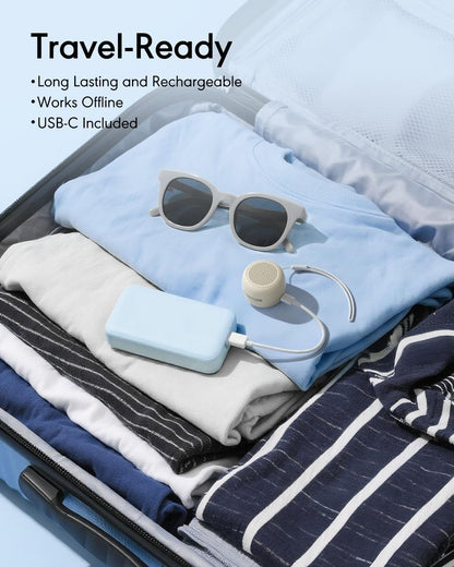 FLOWTUNE Sound Machine White Noise Machine for Baby Adults, 18 Non-looping Sounds, Timer, Memory Function, Portable Sleep Sound Therapy Gift (White)