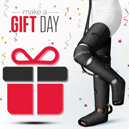 UMARMUNG Air Compression Leg Massager with Heat, Gifts for Men, Dad, Husband, Women, Mom, Wife, Her, Presents for Christmas, Mothers Day, Birthday, Valentine's Day, Works for Foot, Calf, Knee, Thighs