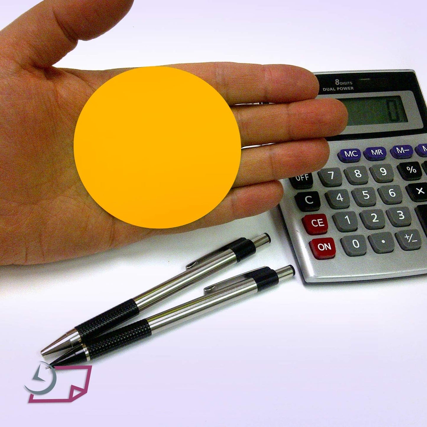 Blank Color Coding Stickers, Writable Surface â€“ 500 Permanent Labels per Roll (Yellow Fluorescent, 1.5" Circle)