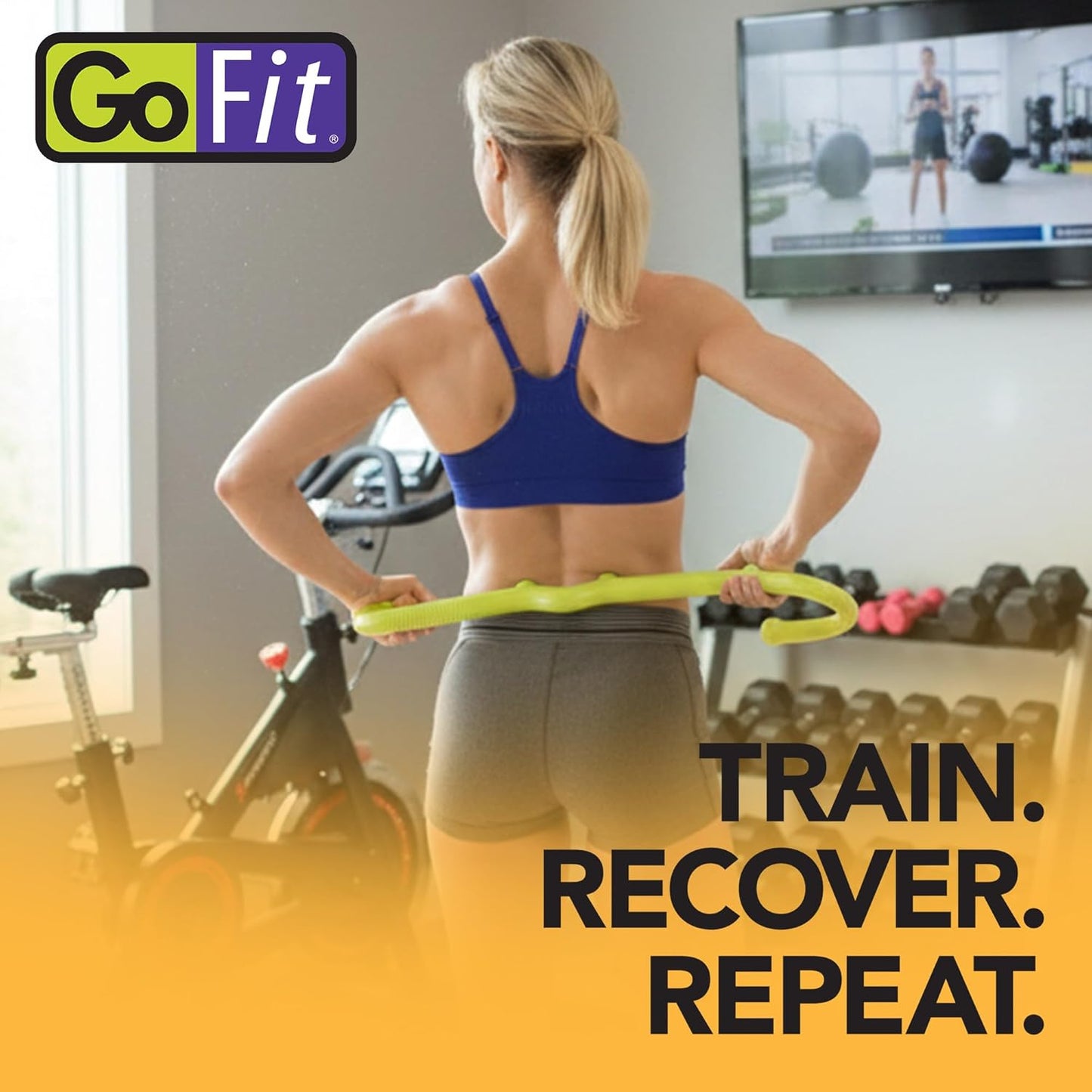 GoFit Muscle Self Massage Hook – Ergonomic Massage Wand for Targeted Muscle Relief, Deep Tissue Trigger Point Therapy, and Myofascial Release
