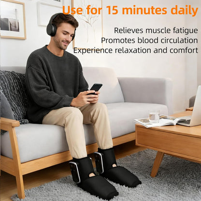 Cordless Air Compression Foot and Ankle Massager with Heat,1Wap | Portable Heat & Vibration Wrap for Tired Feet, Sore Arms & Swollen Ankles; Cordless, Rechargeable Gift for Men and Women